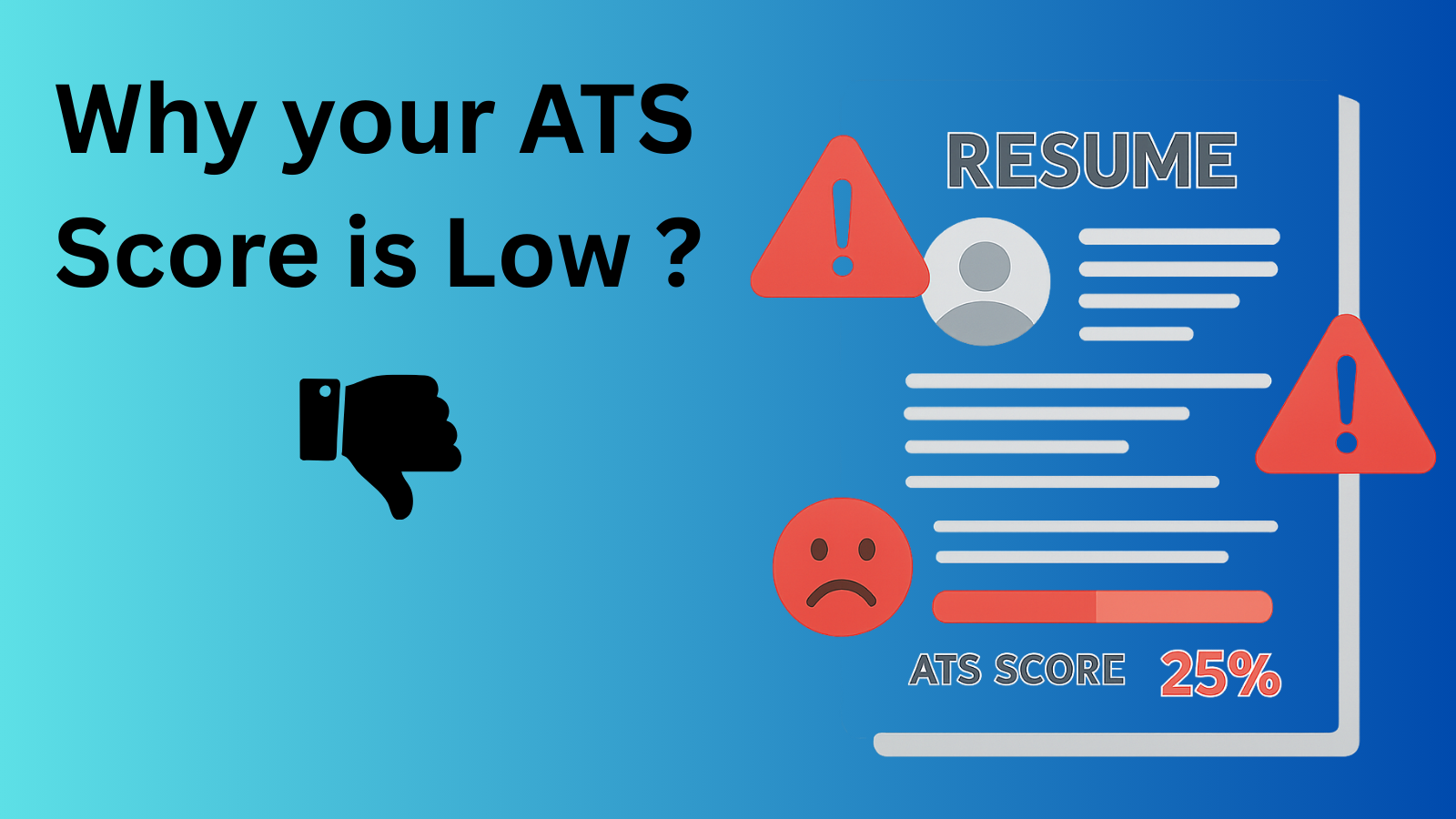 This image is showing about low ATS Score.