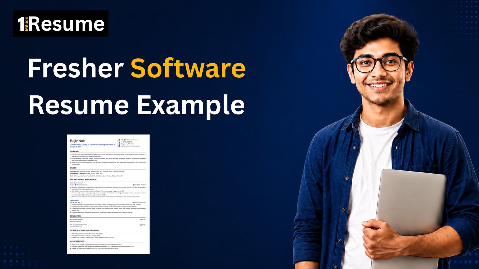 This image is showing Fresher Software Resume Examples.