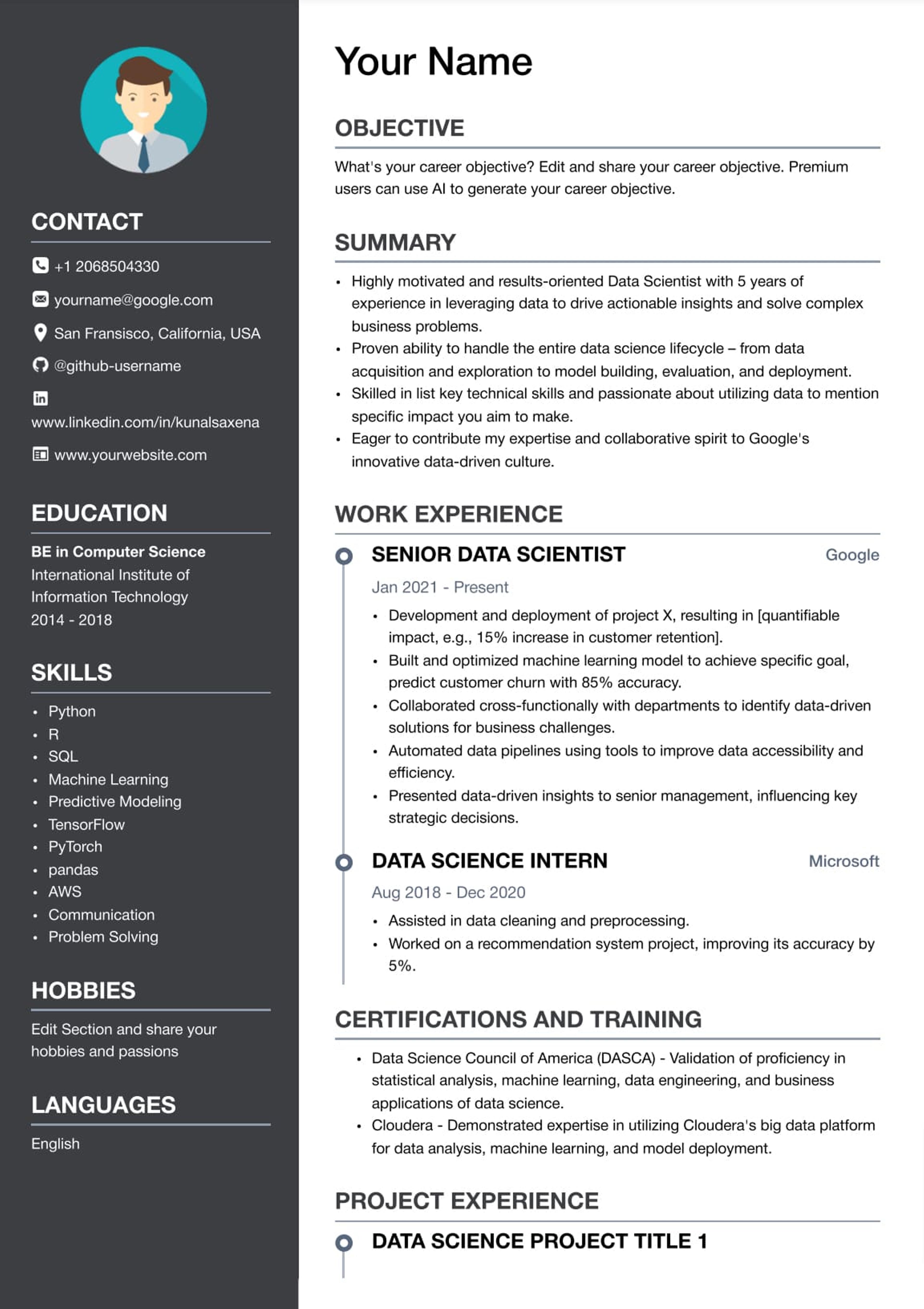 Modern Vibe Resume Template